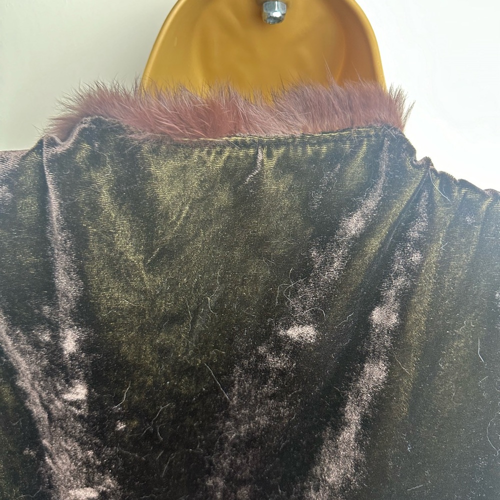 Red Moon Multicolored Patchwork Furtrim Sequin Em… - image 6